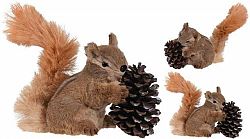 Postavička - veverička 24 cm so šiškou
