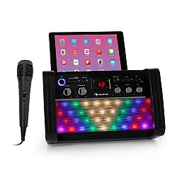 Auna DiscoFever 2.0, karaoke systém, BT, disko LED diódy, CD/CD+G prehrávač, čierny