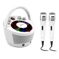 Auna SingSing BT, karaoke systém, 2 x mikrofón, CD prehrávač, BT, LED svetelný efekt, prenosný